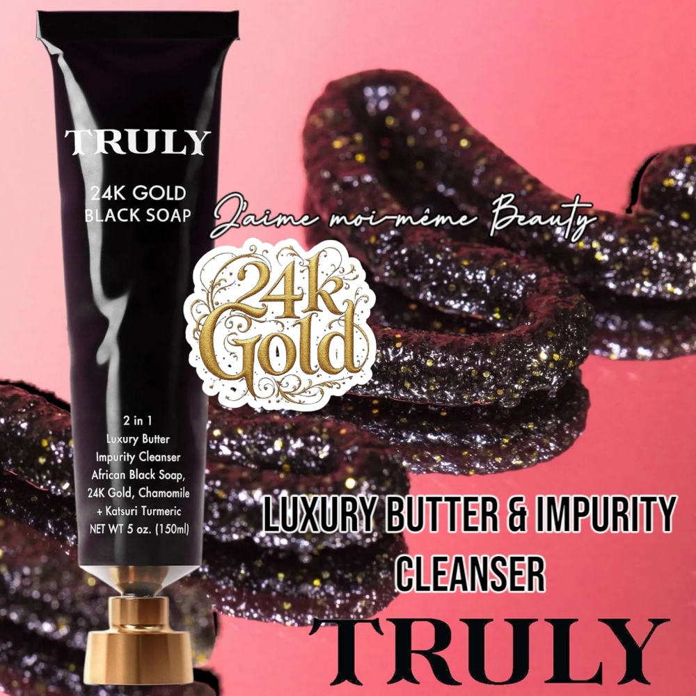 Truly 24K Gold Black Soap Luxury Butter & Impurity Cleanser For Blemishes